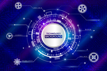 Obraz premium Abstract technology circuit background. Hi-tech digital computer concept. Futuristic vector illustration. esp 10