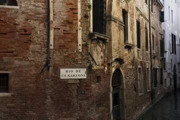 A taste of a typical Italian lifestyle in Venice, Ialy, Europe. Courtyards, laundry, green,...