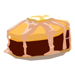 Isolated geometric geometric cake on a white background, Vector illustration