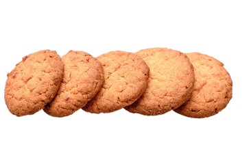 Cereal delicious round gingerbread isolated on white background