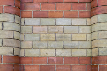 Fototapeta premium Red and yellow brick wall texture