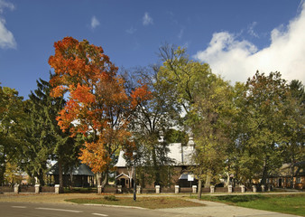 Naklejka premium Church of Peter and Paul (former greek catholic church) in Hanna. Poland