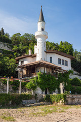 Fototapeta na wymiar Palace, castle of romanian queen Marie in Bulgarian city Balchik at the black sea coast