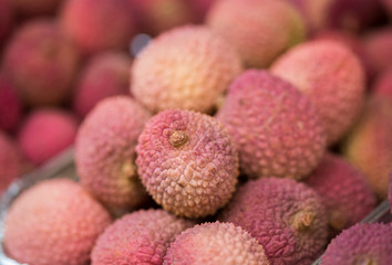 New harvest lychees sold at local market