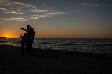 Fototapeta premium sunset on the beach