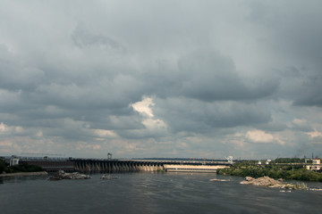 Hydro power station in the Zaporozhye