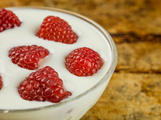 Raspberry and Yogurt Vegetarian Dessert