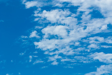 Blue backdrop in the air