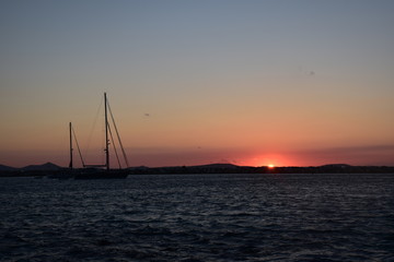 Fototapeta na wymiar greek sunset