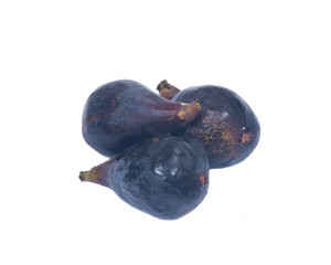 Fresh ripe organic figs isolated on white background