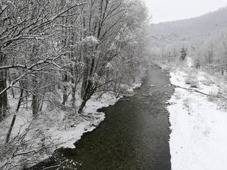 hiver dans la Cèze