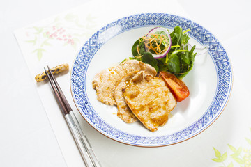 Traditional Japanese food - ginger pork