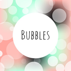 Bubbles bokeh elegance logo template. Rasterized copy