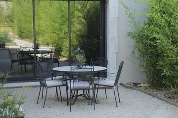 table extérieur reflet