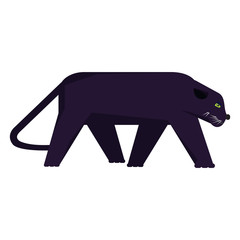 Isolated abstract panther on a white background, Vector illustration
