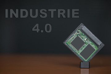 Industrie 4.0 mit Elektronik Chip