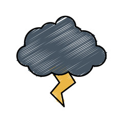 cloud with thunder icon
