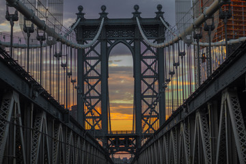 Sunset on Manhattan Bridge