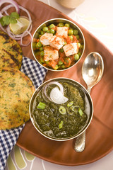 Palak Paneer and Masala Chees