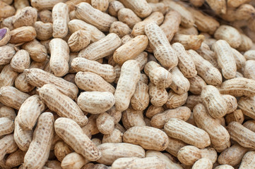 Boiled peanuts for texture and background.