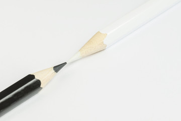 Black and white pencil.