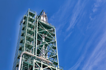 Chemical plant in the blue sky