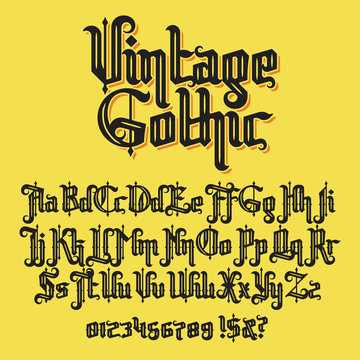 Vintage gothic typeface