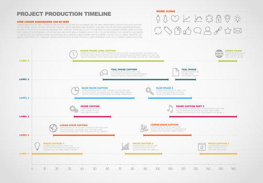Horizontal Timeline Chart Infographic 1
