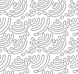 Vector seamless pattern. Modern stylish texture. Repeating geometric tiles of circles