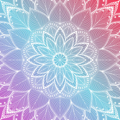 beautiful colorful mandala floral background