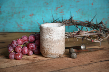 Fototapeta premium Table with Communion Elements