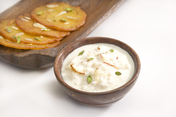Indian Sweet Rabri and Malpua