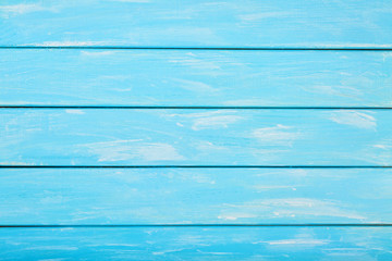 Painted blue colored wood background, Pastel wood background for design