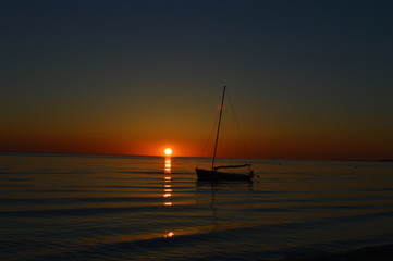 Sunset with Boat