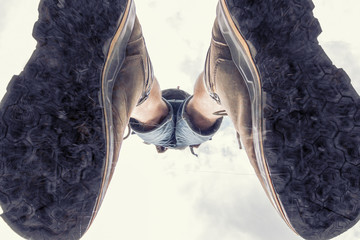 Wanderer von unten
