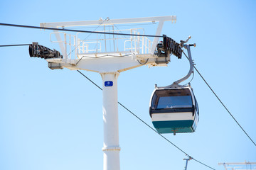 Obraz premium Cableway in National Park in Lisbon, Portugal