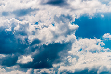 colorful dramatic sky with cloud at sunset
