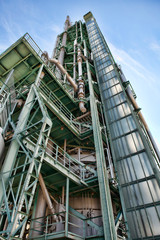 Detailed industrial background of heavy industry chemical factory