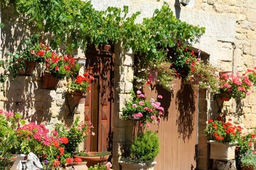 Fototapeta premium Maisons, village de Puycelsi, Tarn, France
