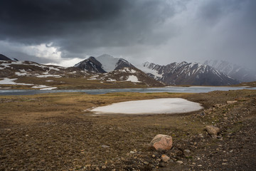 the melting of the glacier