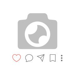 Mobile app interface pictograms