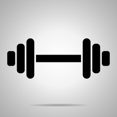 Fototapeta premium Dumbbell Silhouette Icon Isolated, Fitness, Bodybuilding