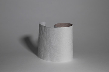 Toilet roll paper White background