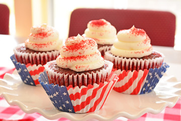 Stars and stripes cupcakes