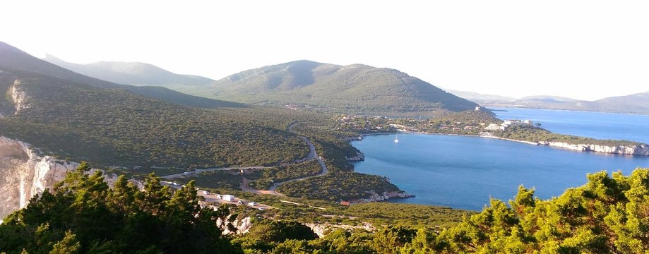 Cap caccia, grottes neptune, marche, alghero, sassari, sardaigne, italie, mer, vague, falaise, rocher, paysage, voyage