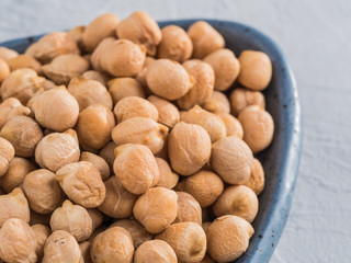 raw chickpea close up