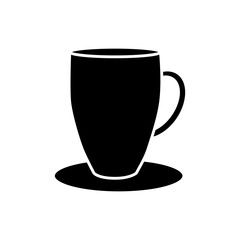 coffee mug icon over white background vector illustration