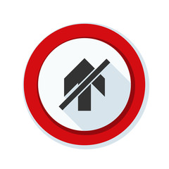 No Up Ahead Arrow sign illustration