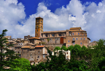 Fototapeta premium Saint Mary of Assumption Cathedral at the top of the ancient city of Sutri