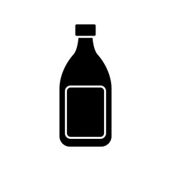 wine bottle icon over white background vector illustration